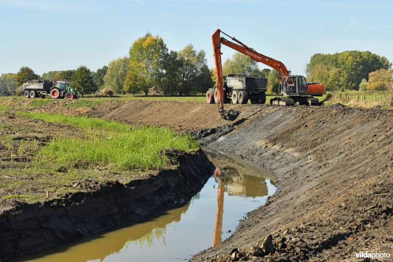 Uitgraven van oude Schelde