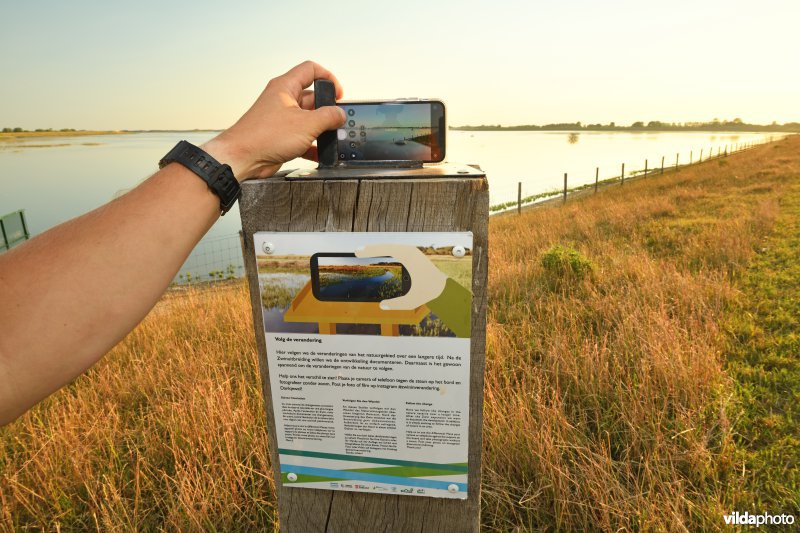 Smartphone fotopunt in het Zwin