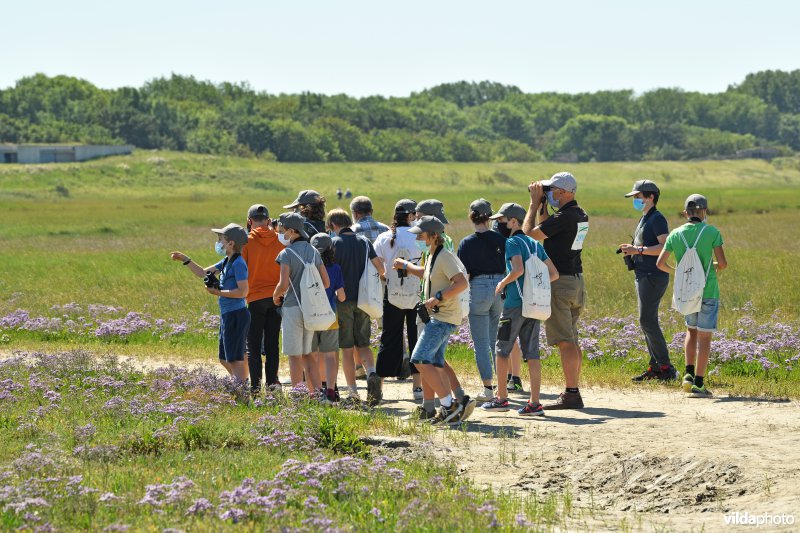 Gids in het Zwin met klas