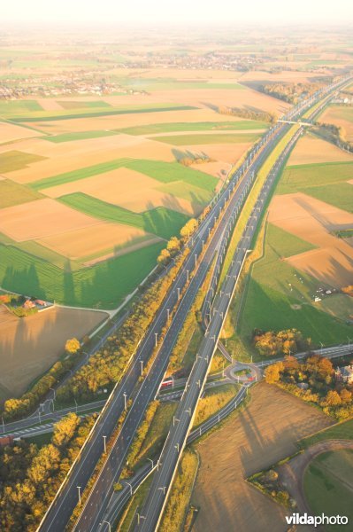 Luchtfoto autosnelweg