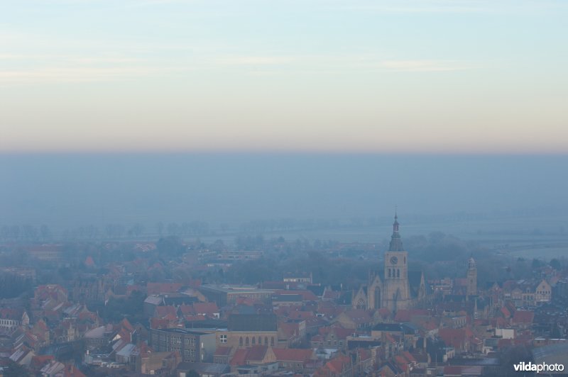 Smog boven de stad