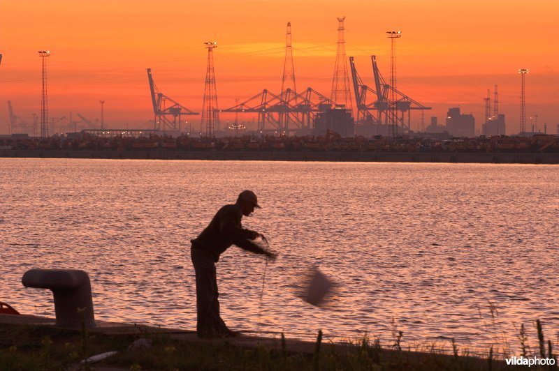 Visser aan het Deurgangdok