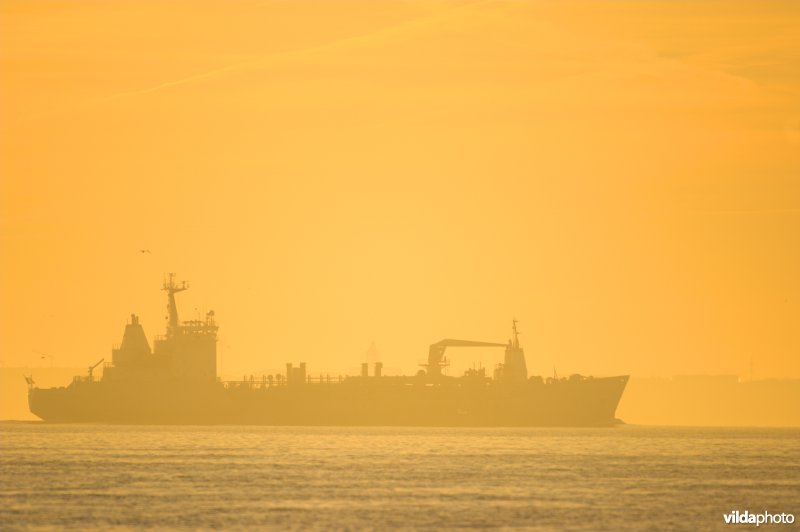 Tanker op de Noordzee