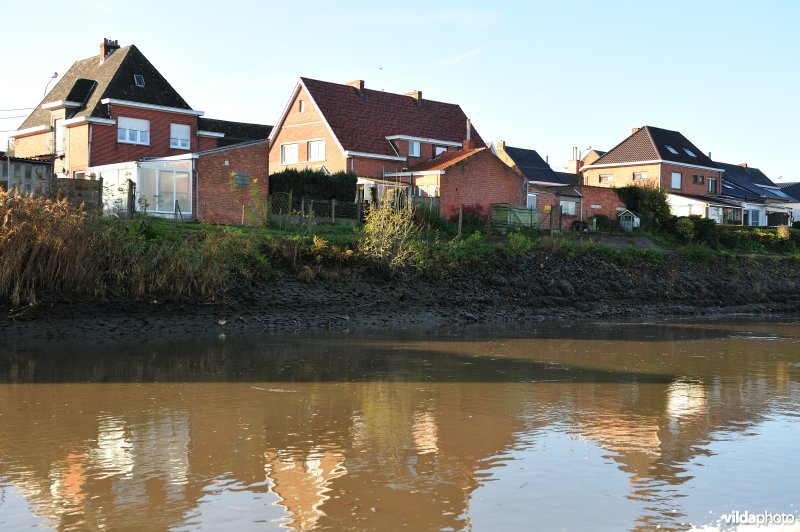 Bebouwing langs de Schelde