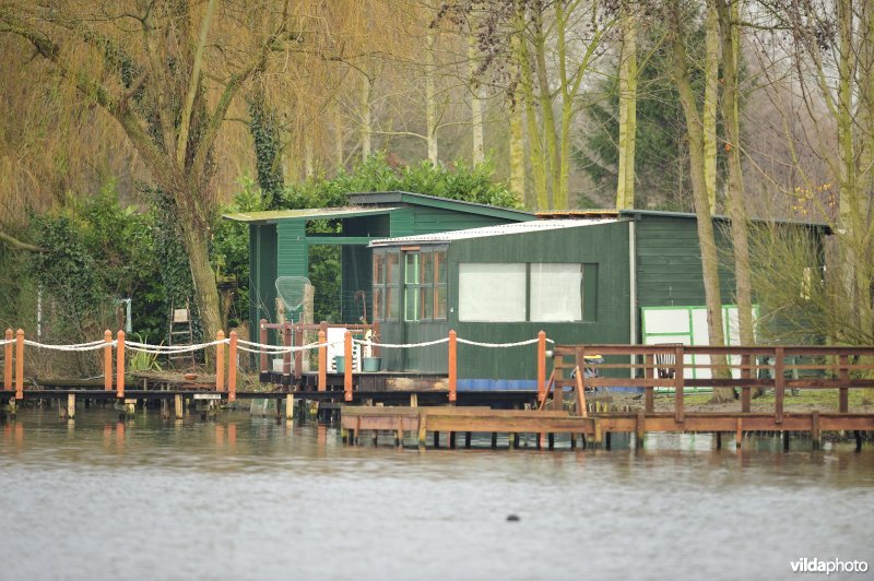 Vakantiehuisjes langs de oude Schelde