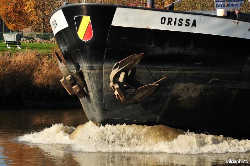 Vrachtboot op de Schelde