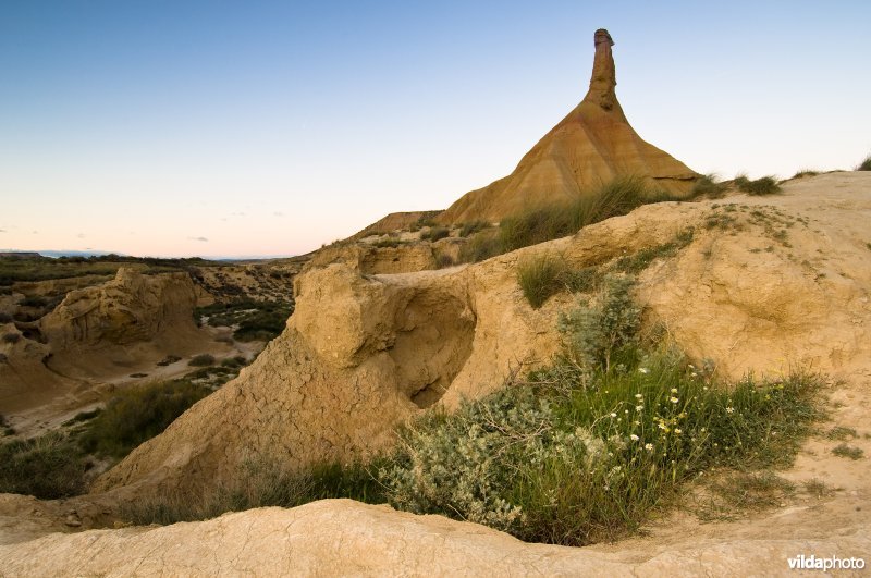Castildetierra, landschap in Bardenas Reales, Navarra, Spanje