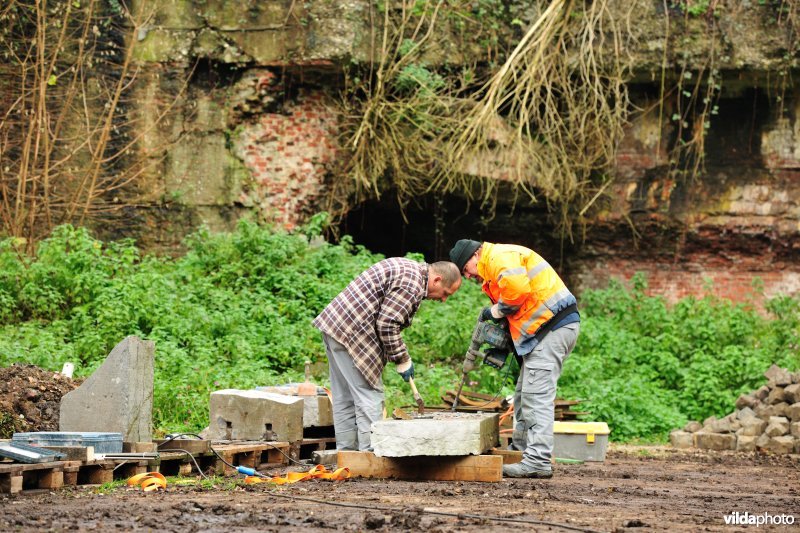 Renovatiewerken aan Fort Steendorp