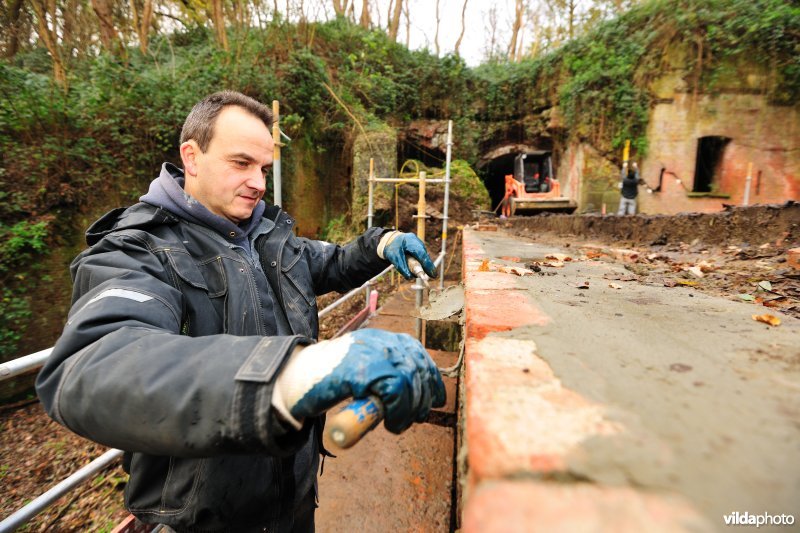 Renovatiewerken aan Fort Steendorp