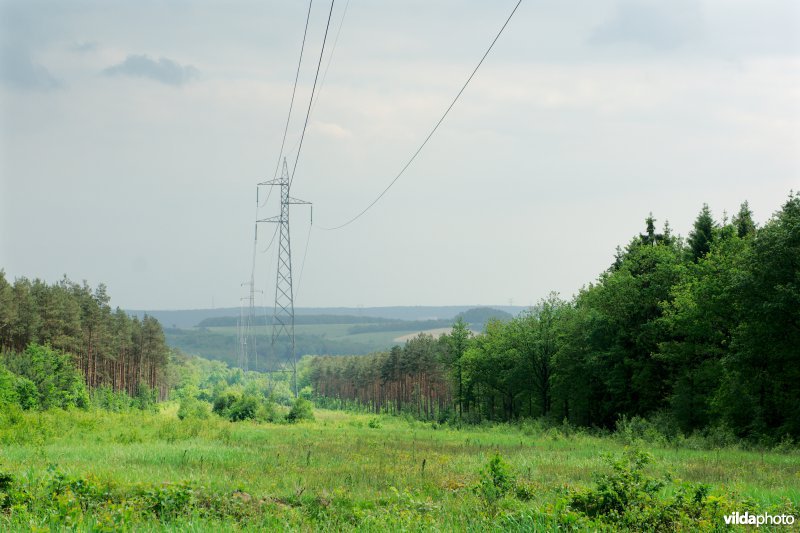 Corridor onder een hoogspanningslijn