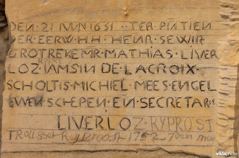17de eeuwse tekst in de mergelgroeven