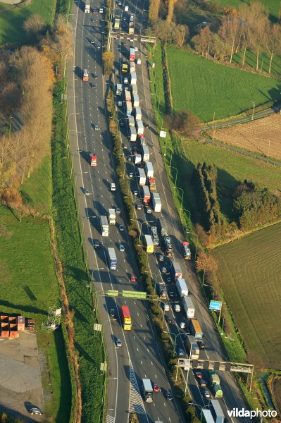 File op de snelweg